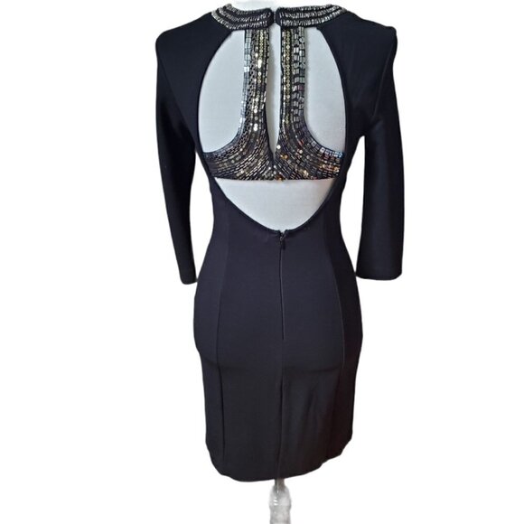 Dynamite Black open back mini dress sequin - Picture 3 of 6